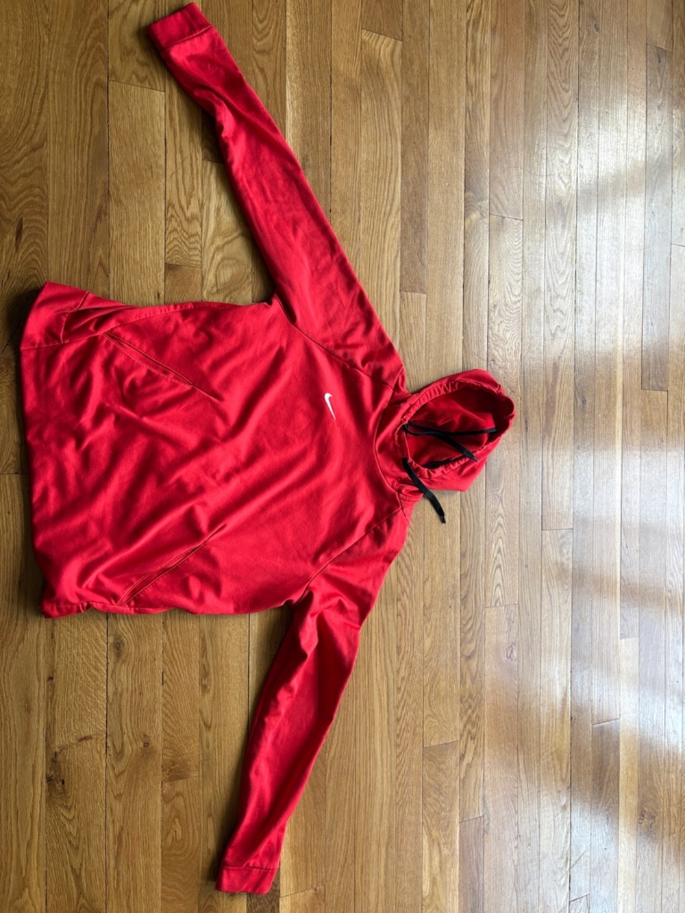 Nike Red Men's Di-fit Pullover Hoodie with Swoosh